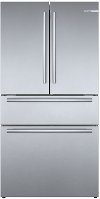 B36CL80SNS Bosch Counter Depth French 4 Door Smart Refrigerator with Bar Handle - 21 cu. ft., Stainless Steel