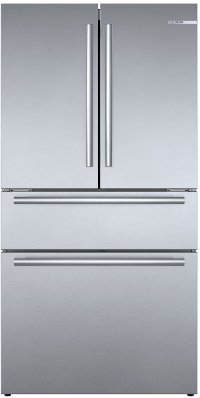B36CL80SNS Bosch Counter Depth French 4 Door Smart Refrigerator with Bar Handle - 21 cu. ft., Stainless Steel