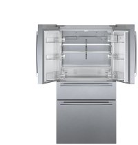 B36CL80SNS Bosch Counter Depth French 4 Door Smart Refrigerator with Bar Handle - 21 cu. ft., Stainless Steel-2