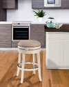 5688-826I White 26 Inch Swivel Round Counter Height Stool - Tillman