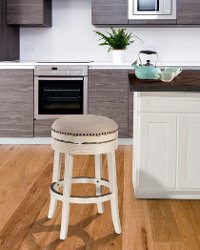 5688-826A White 26 Inch Swivel Round Counter Height Stool - Tillman