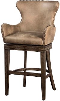 4346-826 Taupe Upholstered Swivel Counter Height Stool - Caydena-2