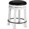 Bourbon County White and Black Swivel Counter Height Stool
