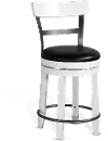 Bourbon County White Swivel Counter Height Stool