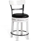 Bourbon County White Swivel Counter Height Stool