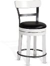 French Country White Two Tone Swivel Counter Height Stool - Bourbon County