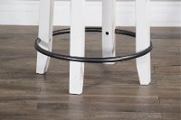 French Country White Two Tone Swivel Counter Height Stool - Bourbon County-3