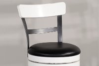 French Country White Two Tone Swivel Counter Height Stool - Bourbon County-4