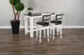 Bourbon County Brown and White 3 Piece Counter Height Dining Set with Backless Stools