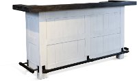 Farmhouse White and Dark Brown Bar Cabinet - Bourbon County-2