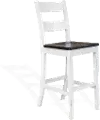 Bourbon County White Ladderback Bar Stool