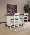 Bourbon County White and Dark Brown 3 Piece Bar Cabinet