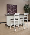 White and Dark Brown 3 Piece Bar Cabinet - Bourbon County
