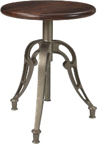 Brown and Silver Adjustable Counter Height Stool - Bristol