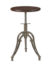 Brown and Silver Adjustable Counter Height Stool - Bristol-3