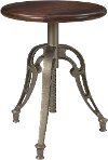 Clearance Brown and Silver Adjustable Counter Height Stool - Bristol
