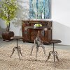Clearance Industrial Brown and Silver Adjustable 3 Piece Bar Set - Bristol