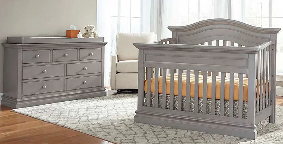 Classic Gray 3 Piece Nursery Furniture Set - Stone Harbor-1