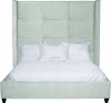 Seafoam Green Queen Upholstered Bed with Storage - Nina