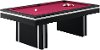 Clearance Black and Burgundy Pool Table - Ajax