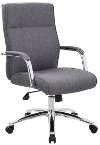 Modern Gray Linen Office Chair