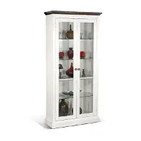 Bourbon County French Country White Display Cabinet