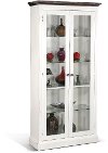 French Country White Display Cabinet - Bourbon County