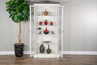 French Country White Display Cabinet - Bourbon County-3