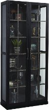Modern Black Tall Curio Cabinet - Pulaski