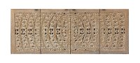 Butterscotch Tan 4 Door Media Credenza-4