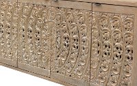 Butterscotch Tan 4 Door Media Credenza-5