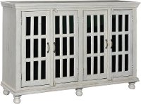 Distressed White Wash Tall Sideboard