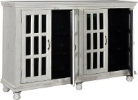 Distressed White Wash Tall Sideboard-2