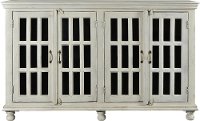 Distressed White Wash Tall Sideboard-3