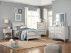 Clearance Traditional White 4 Piece Full Bedroom Set - Sarah