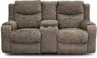 Casual Mink Brown Power Reclining Console Loveseat - Marvel