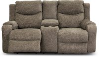 Casual Mink Brown Power Reclining Console Loveseat - Marvel-2