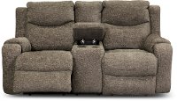 Casual Mink Brown Power Reclining Console Loveseat - Marvel-3