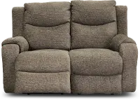 Marvel Casual Contemporary Mink Power Reclining Loveseat