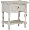 Clearance Traditional White Single Drawer Nightstand - Sarah