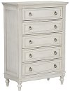 Clearance Traditional White Chest of Drawers - Sarah