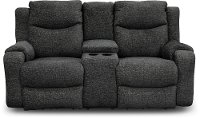 Casual Charcoal Gray Power Reclining Console Loveseat - Marvel