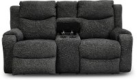 Casual Charcoal Gray Power Reclining Console Loveseat - Marvel-3