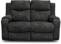Contemporary Charcoal Gray Power Reclining Loveseat - Marvel