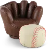 Youth Baseball Glove Chair and Baseball Ottoman