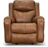 Casual Amber Brown Leather-Match Power Rocker Recliner - Marvel
