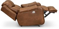 Casual Amber Brown Leather-Match Power Rocker Recliner - Marvel-3
