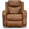 Marvel Amber Brown Leather-Match Power Rocker Recliner