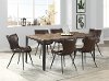 Brown 5 Piece Dining Set with Mitt Style Chair - Maxwell