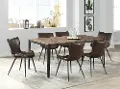 Brown 5 Piece Dining Set with Mitt Style Chair - Maxwell